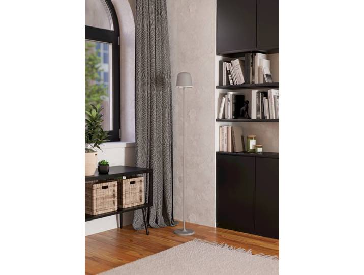 LED-Stehleuchte Mannera 16 x 140 x 16cm Grau/Grau/Weiß Stahl/Aluminium, lackiert Polycarbonat LED LED-Platine