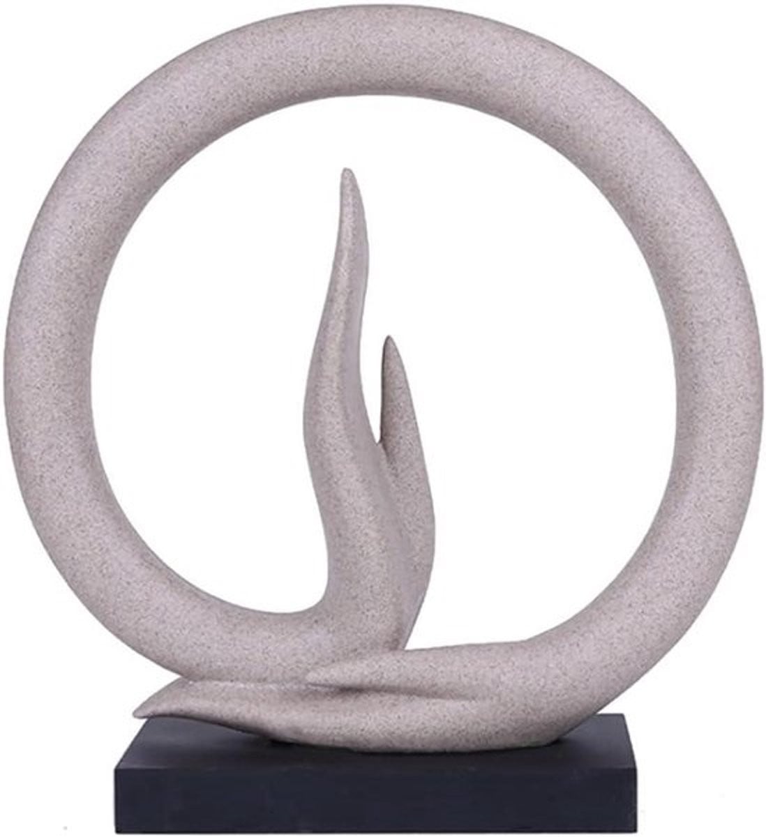Minimalistisch Boeddha Standbeeld van Zandsteen - Abstracte Yoga Decoratie en Bureau Ornament