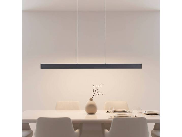 JUST LIGHT. GmbH Hängeleuchte Adina, schwarz, für Wohn- / Esszimmer, Aluminium, Modern