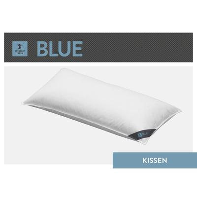 Federkissen SPESSARTTRAUM "Blue", weiß, B:80cm L:80cm, Bezug: 100% Baumwolle. Füllung: 100% Federn, Kopfkissen, hergestellt in Deutschland, allergikerfreundlich