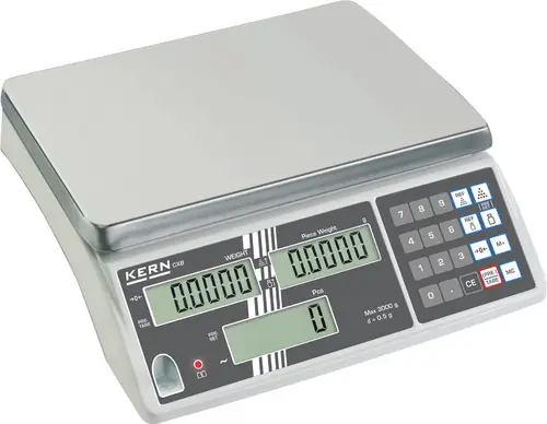 Kern Zählwaage CXB 15K1 Wägebereich (max.) 15kg Ablesbarkeit 1g netzbetrieben Silber