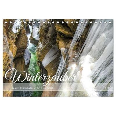 Winterzauber in der Breitachklamm bei Oberstdorf (Tischkalender 2026 DIN A5 quer), CALVENDO Monatskalender