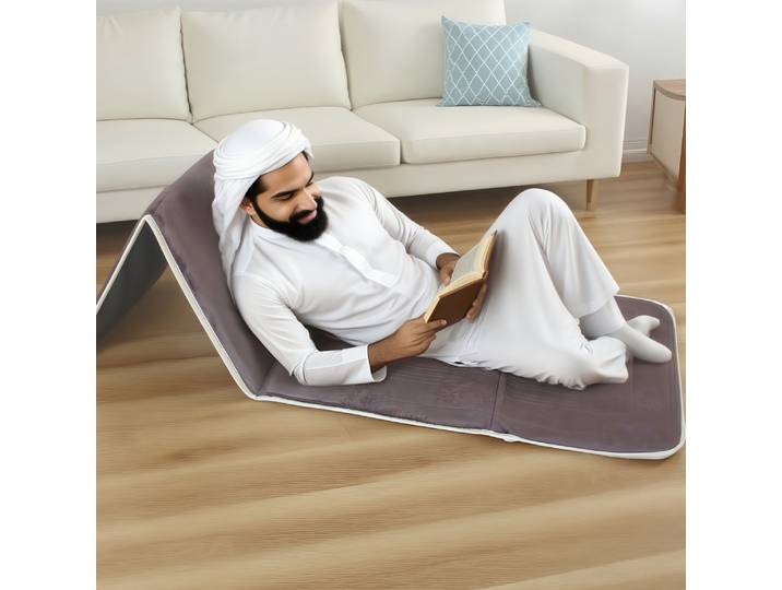 Tapis de prière musulman pliable avec Support de dossier Tapis de prière islamique épais rembourré Tapis portable de voyage pour femmes et hommes Cadeau Eid