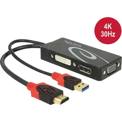 DELOCK 62959 - HDMI Adapter, HDMI Stecker auf VGA / DP / DVI