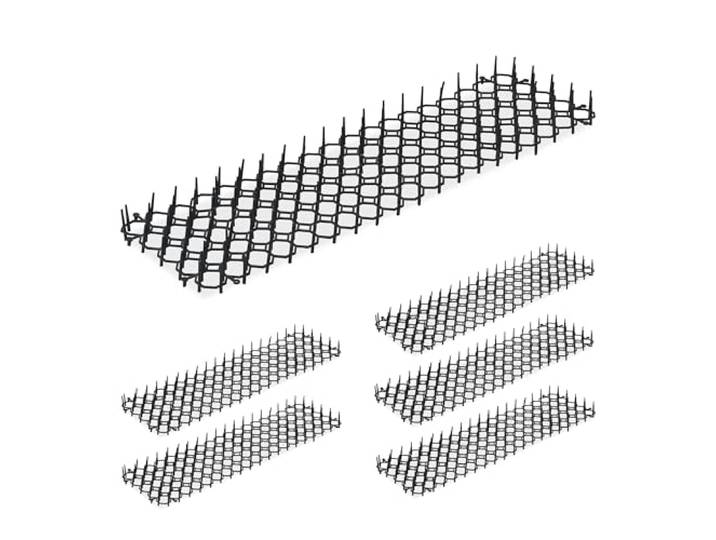 12 x grilles Anti-Chats et Anti-martres\, Protection pour parterres\, Plantes\, Plastique\, Tapis à épines\, Noir