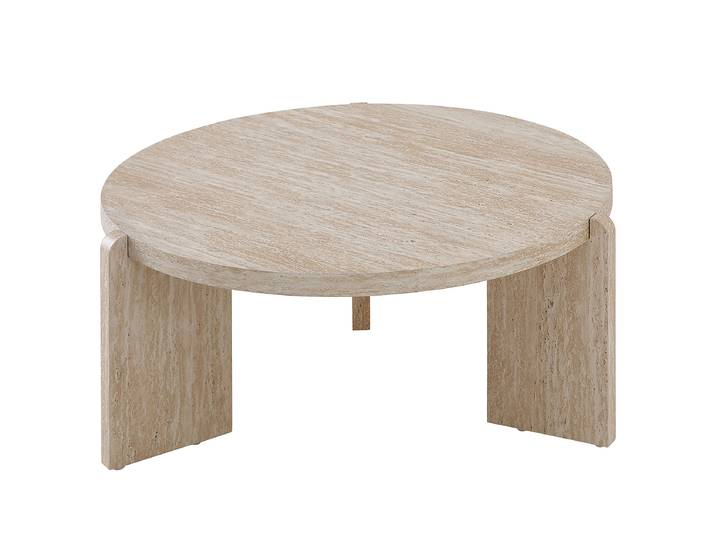 Couchtisch Zhaomu Ø 80cm Braun