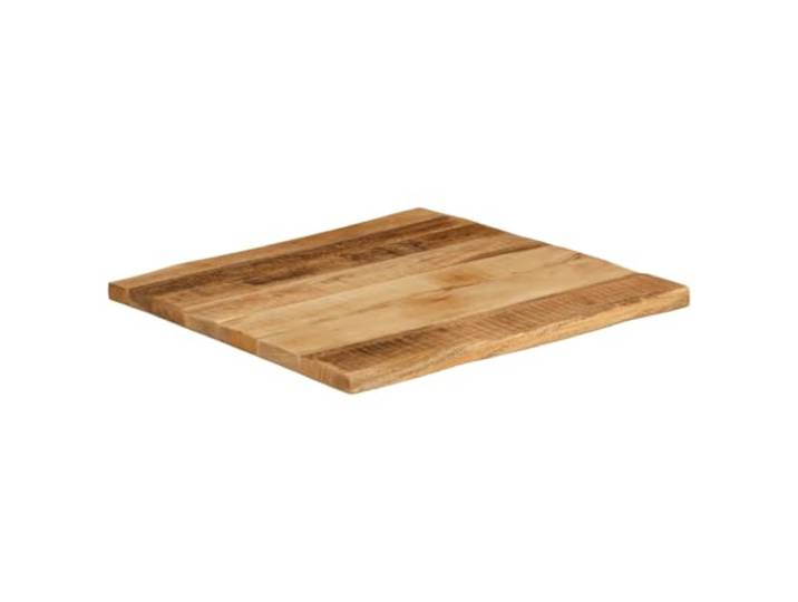 Tischplatte mit Rand Tischplatte, 80x80x3,8 cm, Mango Massivholz Robuste Ausführung, rustikaler Stil, leicht zu reinigen, universell einsetzbar, einzigartige Maserung