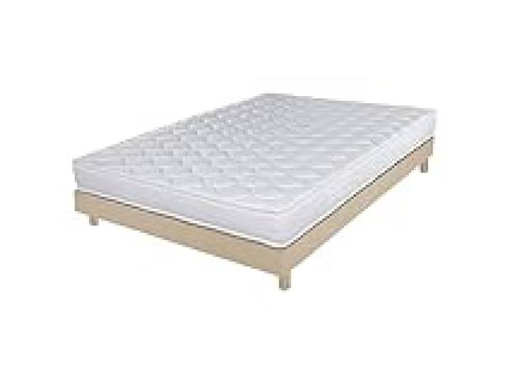 EBAC Literie Matelas + sommier 140x190 Mousse - Decokit - Soutien Medium - Sommier démonté - Chêne