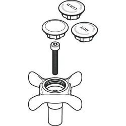 Hansgrohe Griff Axor Montreux 2-Griff Wannen- mischer chrom, 16597000 16597000