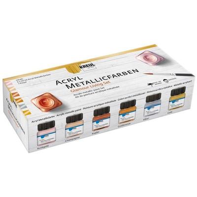 KREUL Acryl Metallicfarben Set Glamour Living 6 x 20 ml