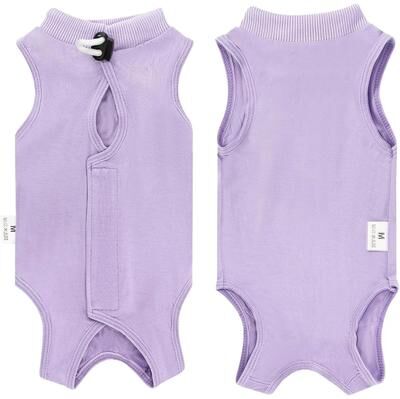 Uplift Picks Cat Surgery Recovery Suit For Spay Neuter Care And Anti Licking Protection purple l