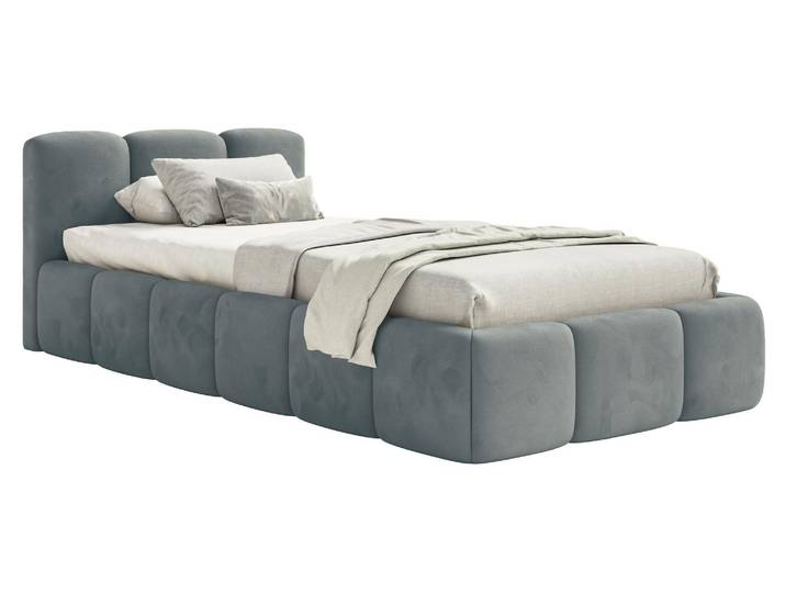 Selsey Cloudy Low – Lit rembourré 90 x 200 cm\, velours gris