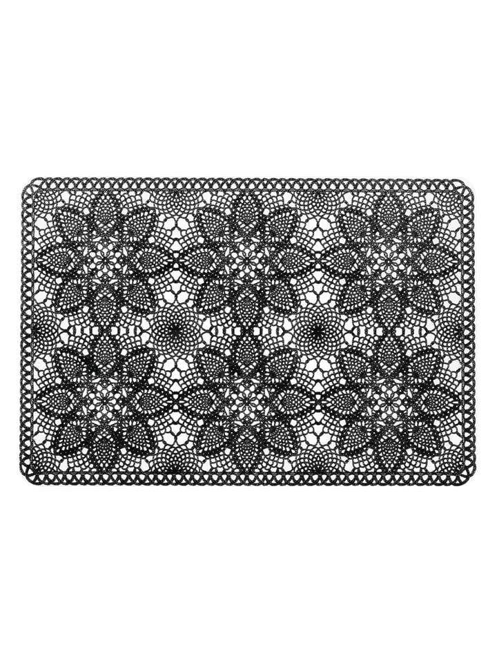 4Living Tischset "Lace" in Schwarz - (L)30 x (B)45 cm - onesize