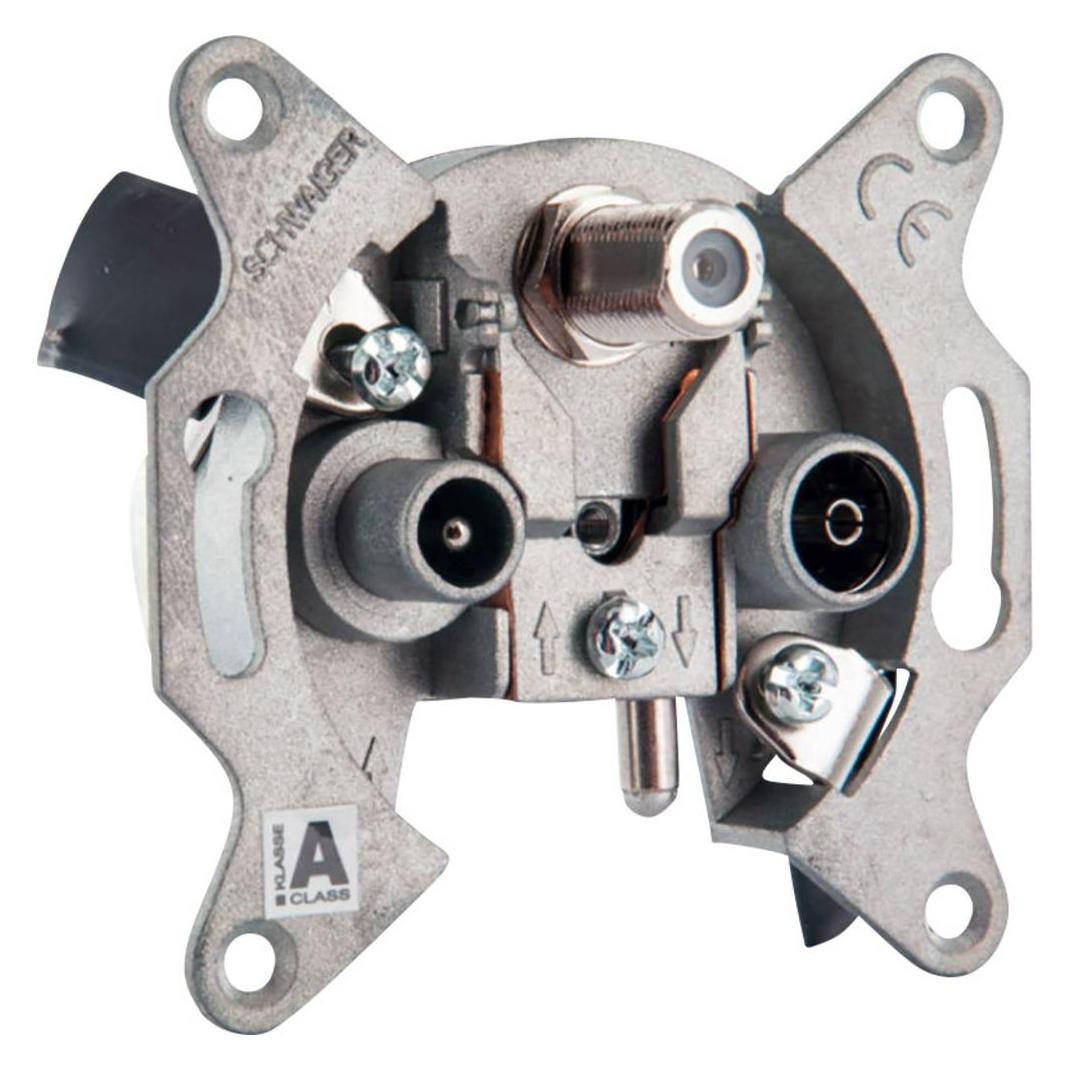 Schwaiger RDS808 531 Multimedia Durchgangsdose (Antennendose) (RDS808531)