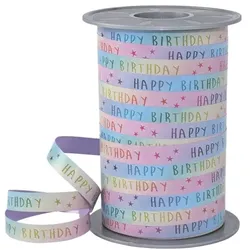 PRÄSENT Motivband pastell »Rainbow Birthday« mehrfarbig, 1 cm