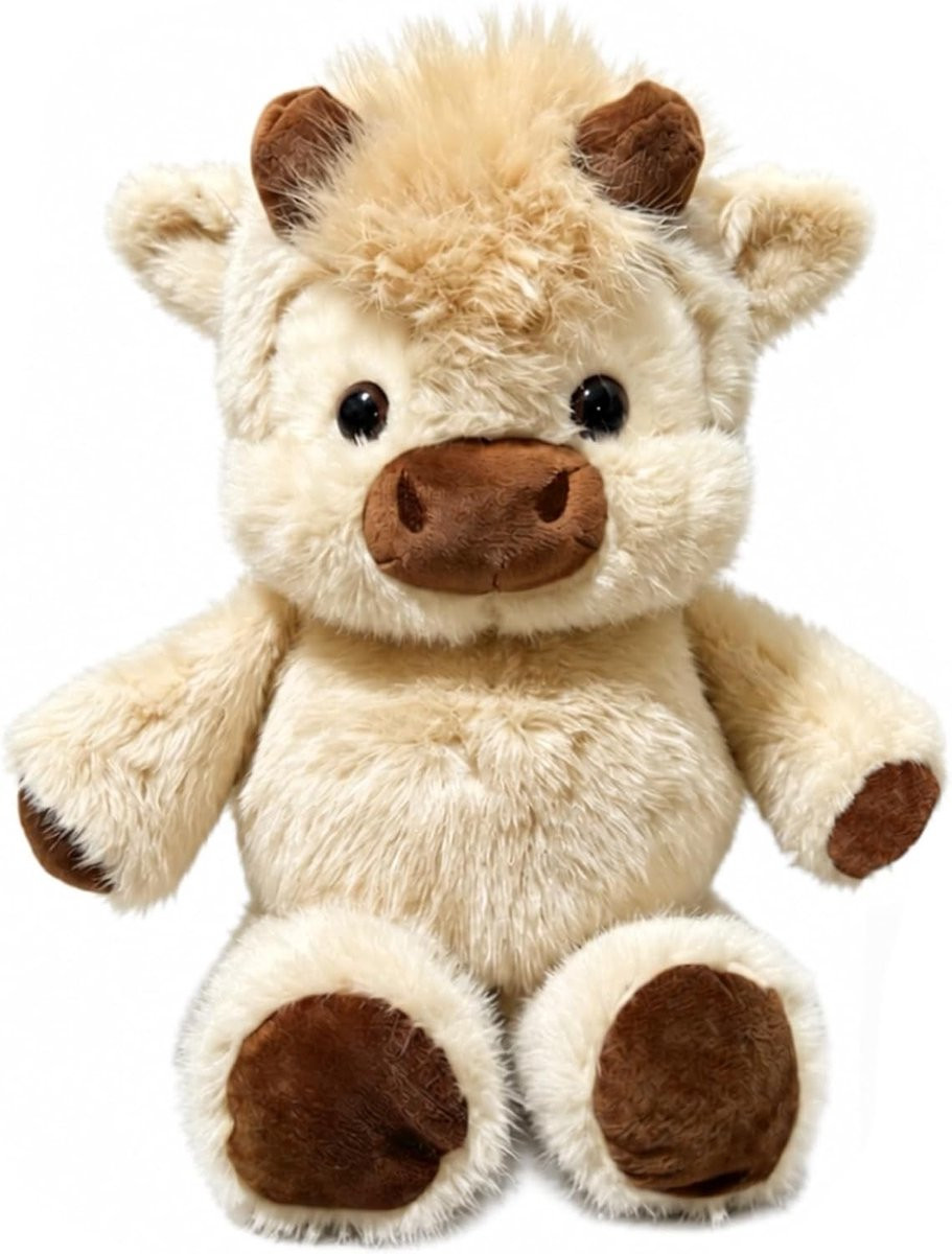 Knuffelbare Highland Cattle Pluche Koe, 60 cm, Zacht Speelgoed en Decoratie voor Kinderen en Volwassenen