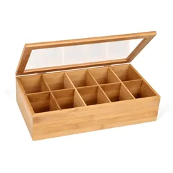 GRÄWE Teebox aus Bambus mit 10 Fächern
