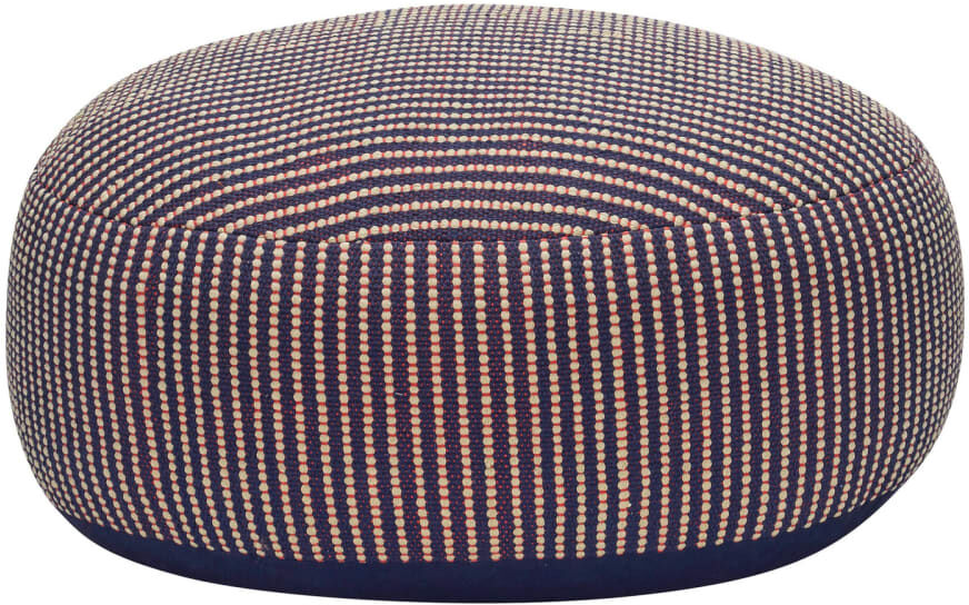 Hübsch Pouf en coton multicolore Multicolore 75x35x75cm