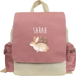 Kita Rucksack mit eigenem Namen im Design "Hase" in verschiedenen Farben