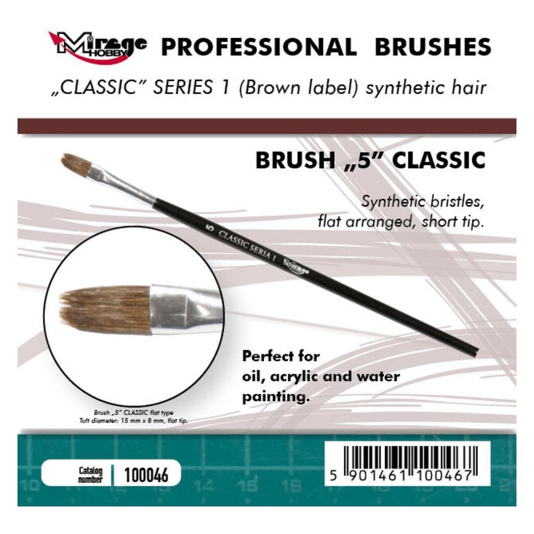 Mirage Hobby Mirage Brush Flat High Quality Classic Series 1 size 5 (5 mm) (100046)