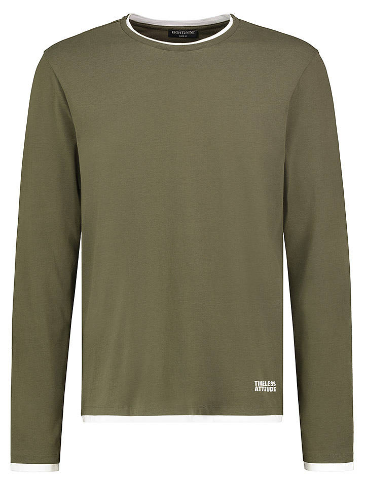 Eight2Nine Longsleeve in Khaki - S