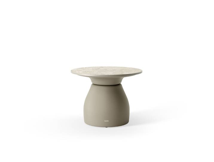 Suns Farzi Beistelltisch Aluminium/Neolith Stone grey