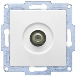 Günsan VISAGE + MODERNA Modul Sat Steckdose TV Antennendose F Stecker Weiss