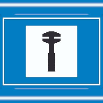 HB-Druck Pannenhilfe Symbol Aufkleber A0 (841x1189mm)