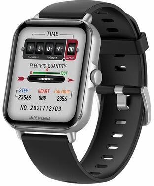 Uplift Essentials 2.01 Inch Smart Fitness Watch With Bluetooth Calling And Music Control sliver