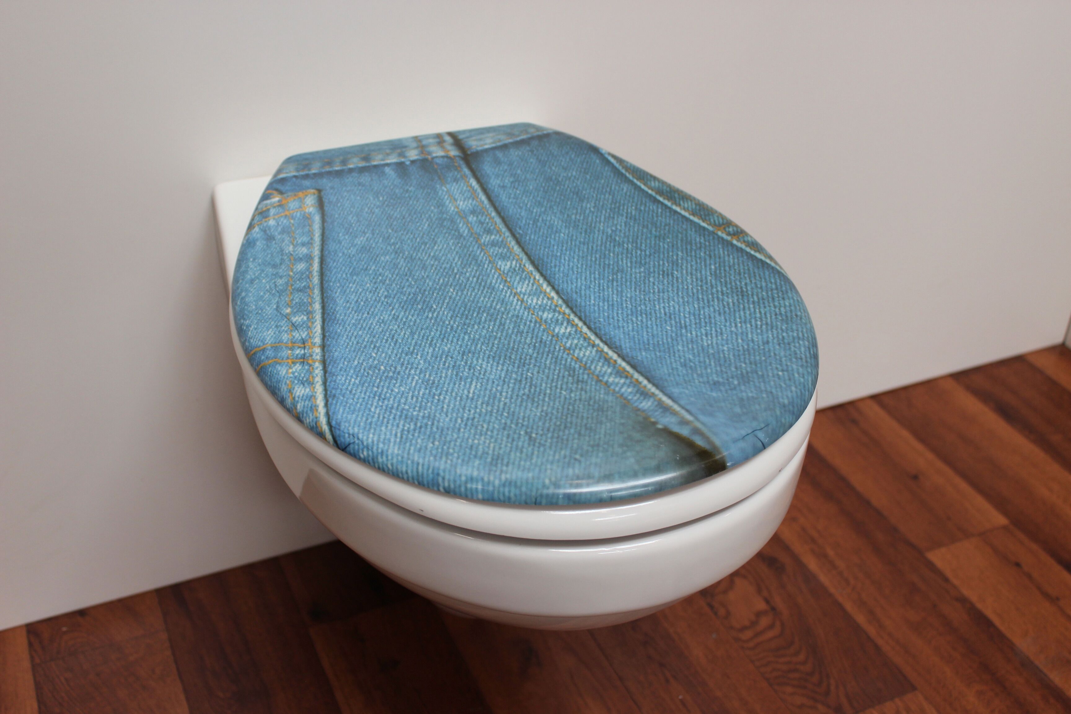 WC-Sitz ADOB "Jeans", grau, Duroplast, WC-Sitze, WC-Sitz, sehr stabil, universal passend grau Einheitsgröße