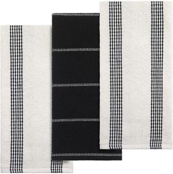 Izod Saybrook 3-Piece Kitchen Towel Set - Kitchen Towel 3 Pack