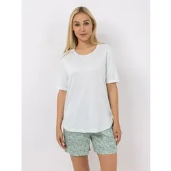JERYMOOD HOMEWEAR Pyjama Set, 1/2-Arm Shorts Mikrofaser uni&bedruckt