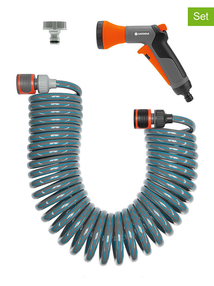 Gardena 4tlg. Spiralschlauch-Set in Grau - onesize