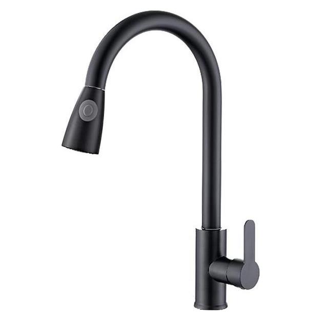 Thema_lux Kitchen Mixer With Pull Out In Black (TM-20007B)
