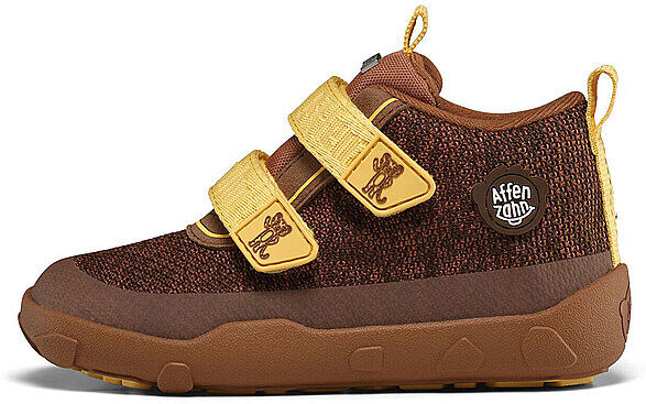 AFFENZAHN Kinder Barfußschuhe - Sneaker KNIT HAPPY Tiger braun   30 30