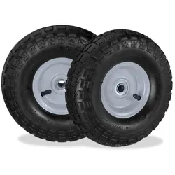 Relaxdays Sackkarrenrad 8er Set Stahlfelge Grau,Schwarz