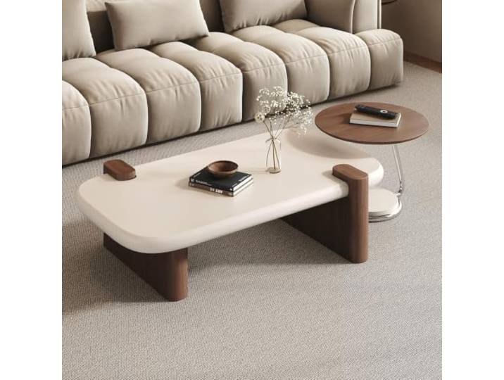 Nesting‑Couchtisch mit Rädern und Stauraum für kleine Räume Bewegbares Nesting‑Design, versteckter Stauraum, Mid‑Century‑Modern‑Stil(110cm/43.3in Coffee Table Set)