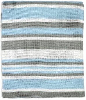 Tendertyme Striped Knit Baby Blanket