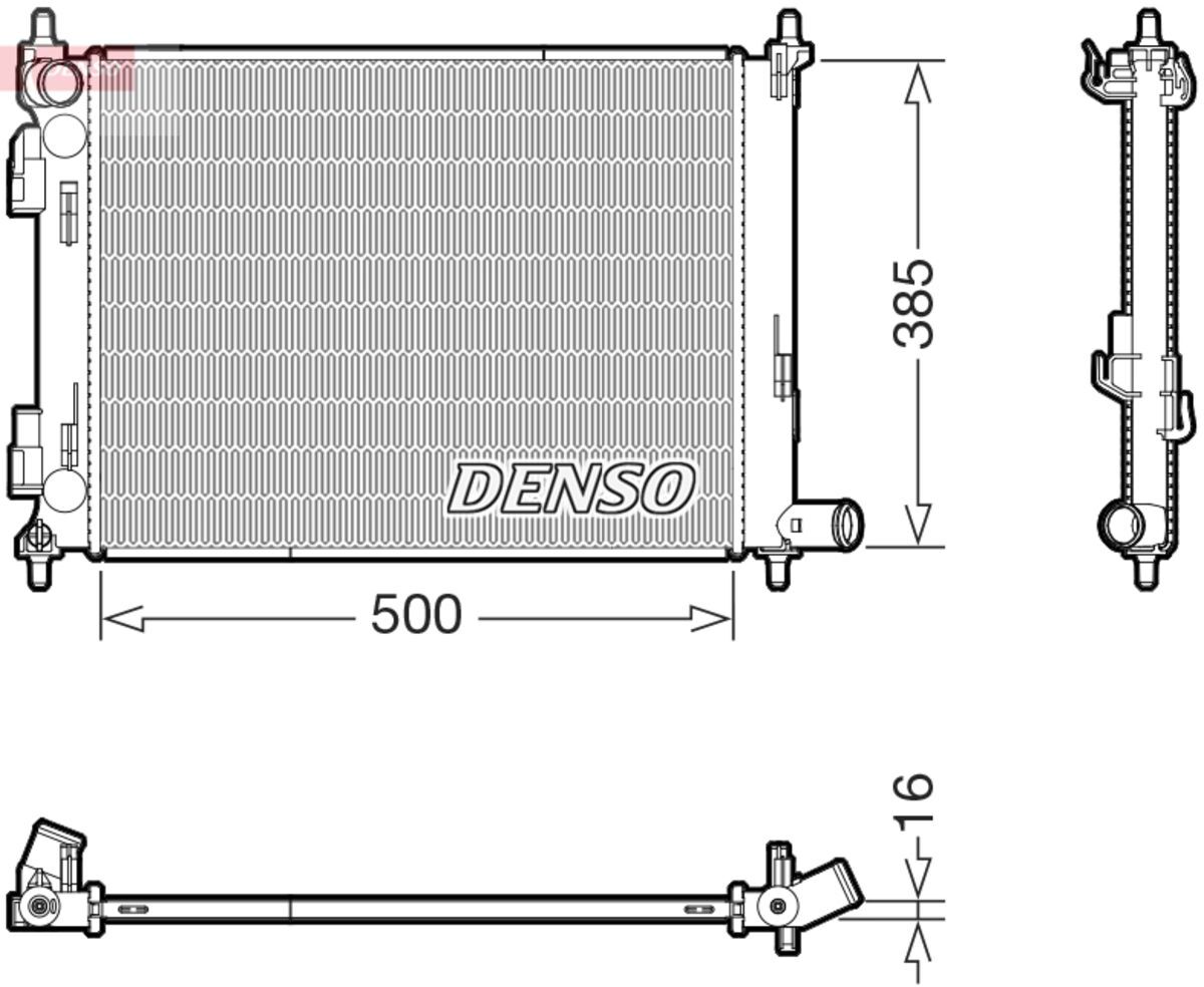 Kühler, Motorkühlung DENSO DRM43013