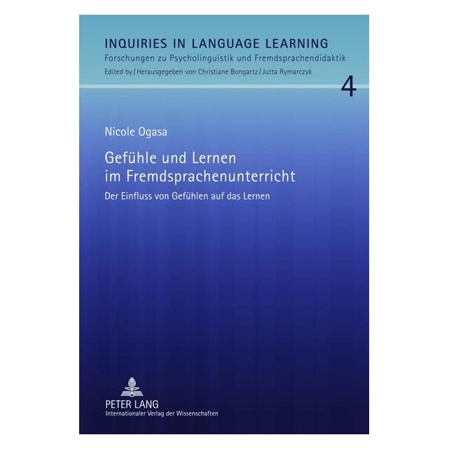 Peter Lang Gefühle und Lernen im Fremdsprachenunterricht (Deutsch, Hardcover, Nicole Ogasa) (35142082)