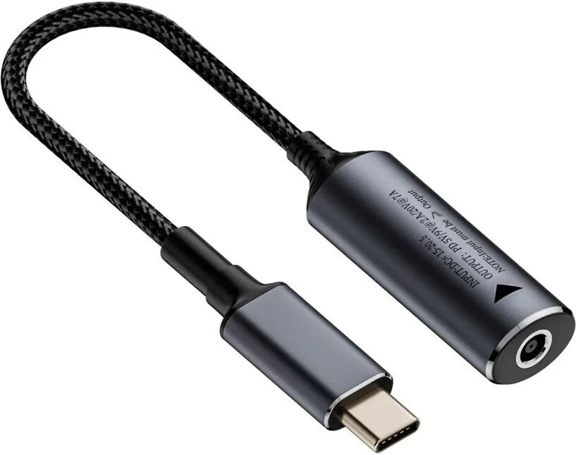 INF Adaptateur de câble court 4506 DC Femelle vers USB-C Mâle 140W - Solution d'alimentation et de connectivité