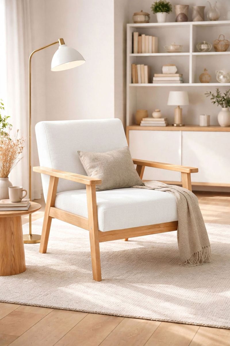 RegalosMiguel Sillón Domo Tela - Blanco