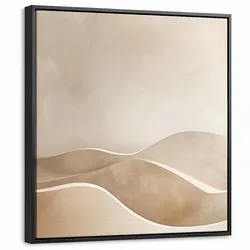 LEINWAND Bilder mit Rahmen - Beige - Natur - Abstrakt - Modern - 50x50