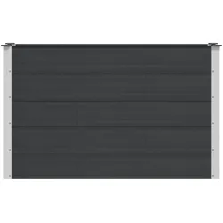 vidaXL, Hochbeet, Hochbeet Schwarz 150 x 50 x 91 cm WPC und Aluminium