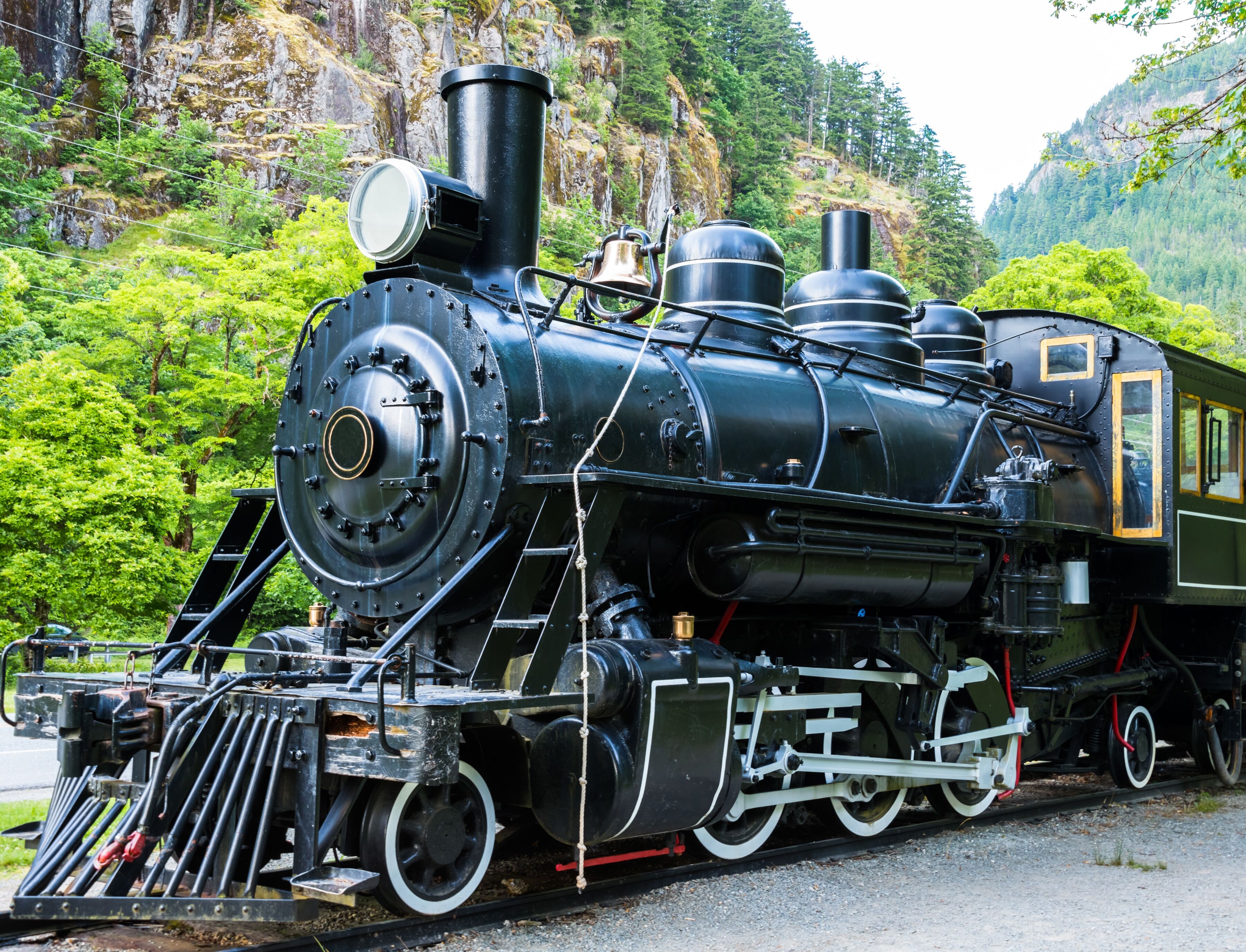 Fototapete PAPERMOON "Old Steam Locomotive", bunt, B:1,5m L:1,11m, Vlies, Tapeten, Fototapete bunt B/L: 1,5m x 1,11m, Bahnen: 7 Stk.