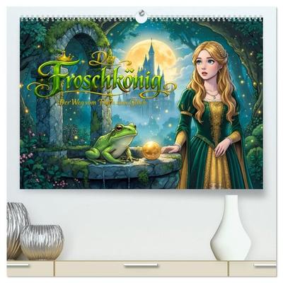 Der Froschkönig – Der Weg vom Fluch zum Glück (hochwertiger Premium Wandkalender 2027 DIN A2 quer), Kunstdruck in Hochglanz