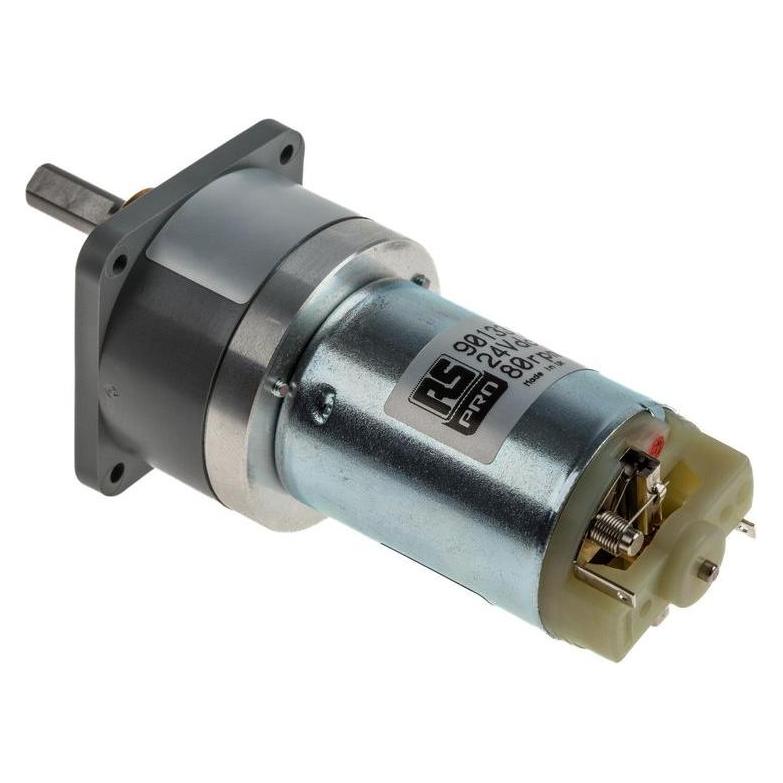 RS PRO DC Geared Motor 24V, 200 mNm, 80 rpm (9013317)