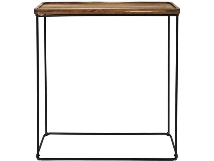 Console - Home Deco Factory - Acacia - élégante - Marron Et Noir