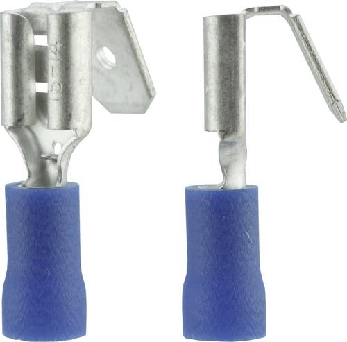 Vogt Verbindungstechnik 3926 Flachsteckhülse mit Abzweig Steckbreite: 6.3mm Steckdicke: 0.8mm 180° Teilisoliert Blau
