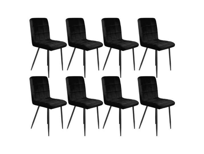 ERROLVES®Lot de 8 Chaises-Siège Moderne-Noir-Surface en velours